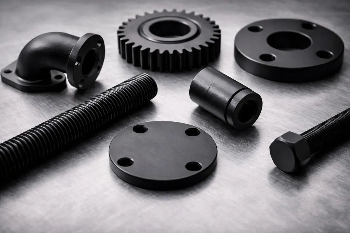 PTFE coated industrial fittings and parts